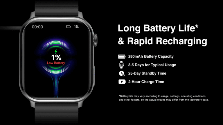 IMILAB W02 battery life and charging